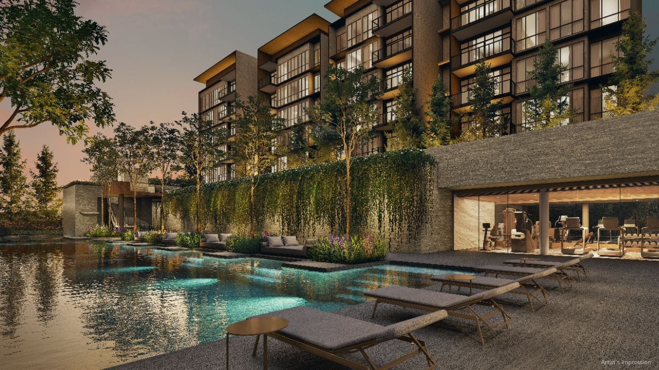 Amberwood - lakeside pool artist's impression